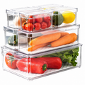 Organizador de Nevera x10 Piezas Transparente con Tapa
