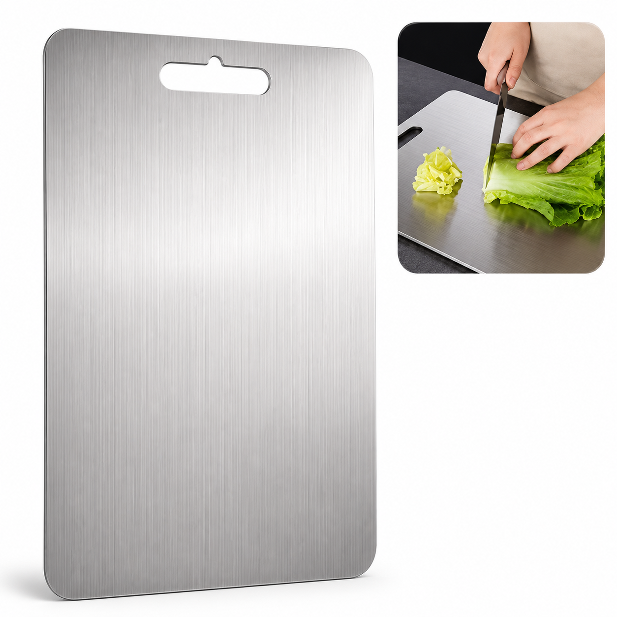 Tabla para picar en acero inoxidable